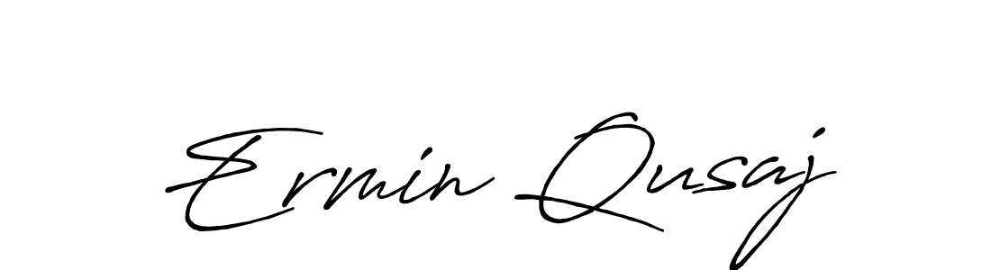 Also You can easily find your signature by using the search form. We will create Ermin Qusaj name handwritten signature images for you free of cost using Antro_Vectra_Bolder sign style. Ermin Qusaj signature style 7 images and pictures png