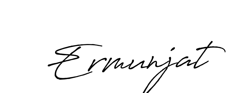 How to make Ermunjat name signature. Use Antro_Vectra_Bolder style for creating short signs online. This is the latest handwritten sign. Ermunjat signature style 7 images and pictures png