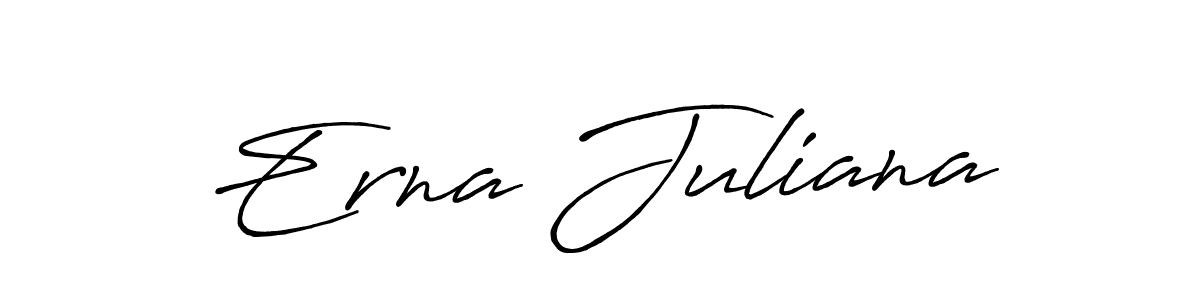 Create a beautiful signature design for name Erna Juliana. With this signature (Antro_Vectra_Bolder) fonts, you can make a handwritten signature for free. Erna Juliana signature style 7 images and pictures png