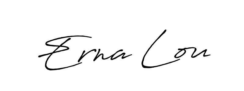 Create a beautiful signature design for name Erna Lou. With this signature (Antro_Vectra_Bolder) fonts, you can make a handwritten signature for free. Erna Lou signature style 7 images and pictures png