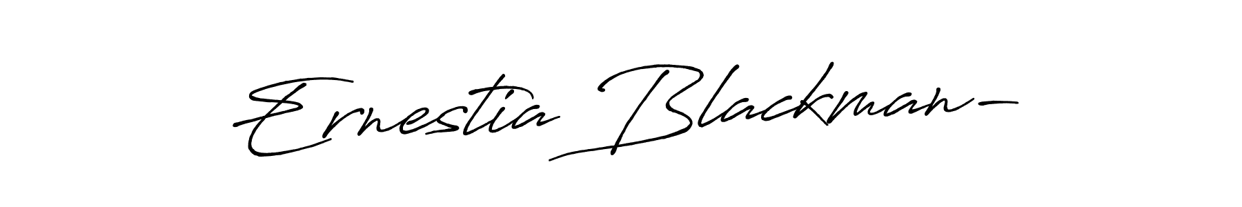 Design your own signature with our free online signature maker. With this signature software, you can create a handwritten (Antro_Vectra_Bolder) signature for name Ernestia Blackman-. Ernestia Blackman- signature style 7 images and pictures png