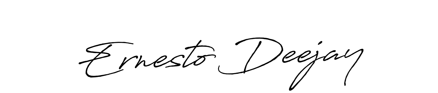 Use a signature maker to create a handwritten signature online. With this signature software, you can design (Antro_Vectra_Bolder) your own signature for name Ernesto Deejay. Ernesto Deejay signature style 7 images and pictures png