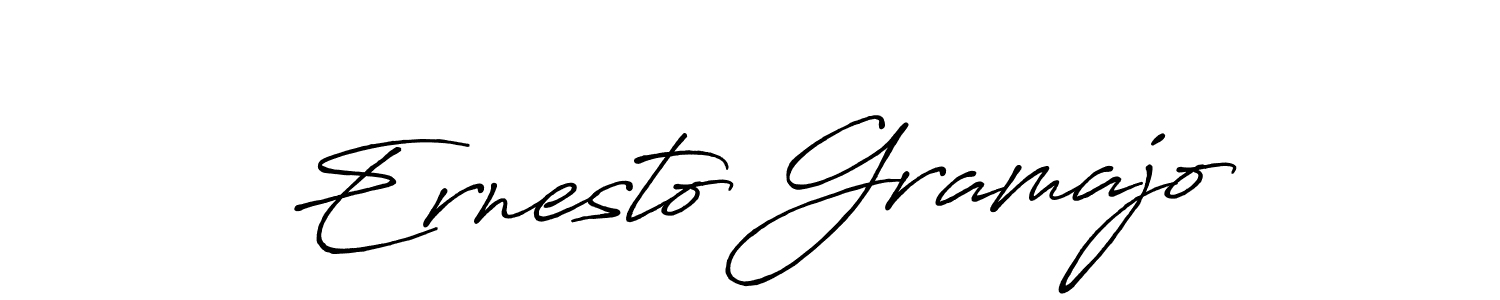 You should practise on your own different ways (Antro_Vectra_Bolder) to write your name (Ernesto Gramajo) in signature. don't let someone else do it for you. Ernesto Gramajo signature style 7 images and pictures png