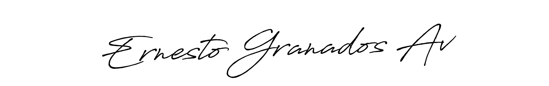 How to make Ernesto Granados Av name signature. Use Antro_Vectra_Bolder style for creating short signs online. This is the latest handwritten sign. Ernesto Granados Av signature style 7 images and pictures png