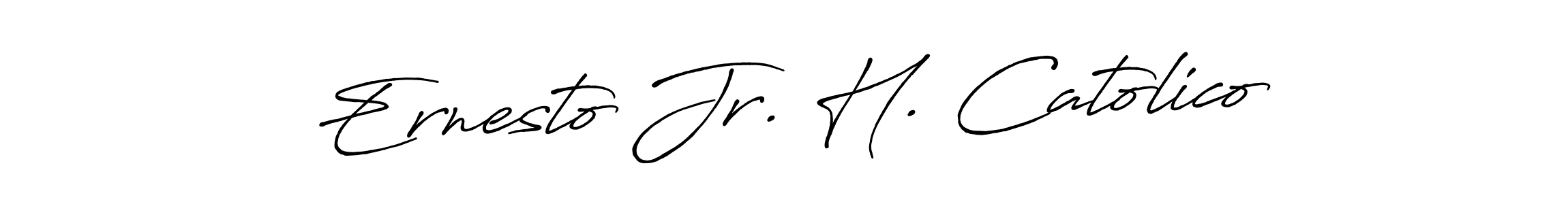 Make a short Ernesto Jr. H. Catolico signature style. Manage your documents anywhere anytime using Antro_Vectra_Bolder. Create and add eSignatures, submit forms, share and send files easily. Ernesto Jr. H. Catolico signature style 7 images and pictures png
