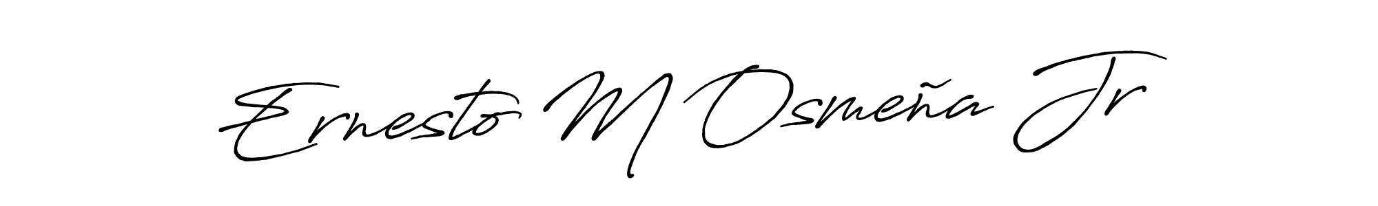 Use a signature maker to create a handwritten signature online. With this signature software, you can design (Antro_Vectra_Bolder) your own signature for name Ernesto M Osmeña Jr. Ernesto M Osmeña Jr signature style 7 images and pictures png