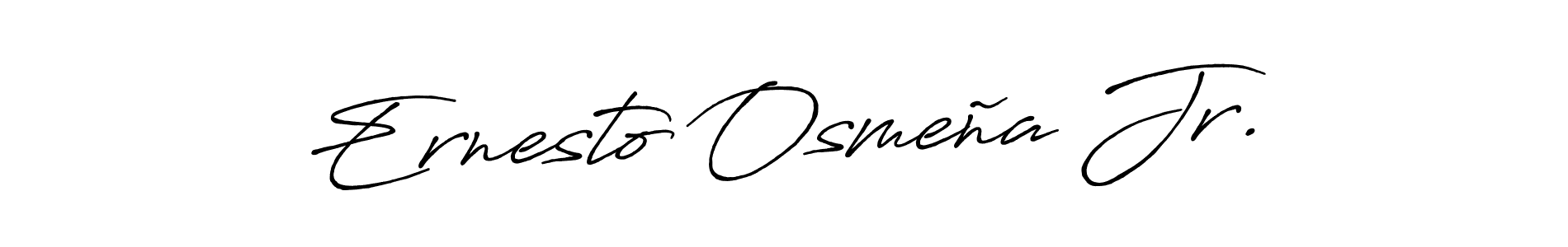 Make a beautiful signature design for name Ernesto Osmeña Jr.. With this signature (Antro_Vectra_Bolder) style, you can create a handwritten signature for free. Ernesto Osmeña Jr. signature style 7 images and pictures png