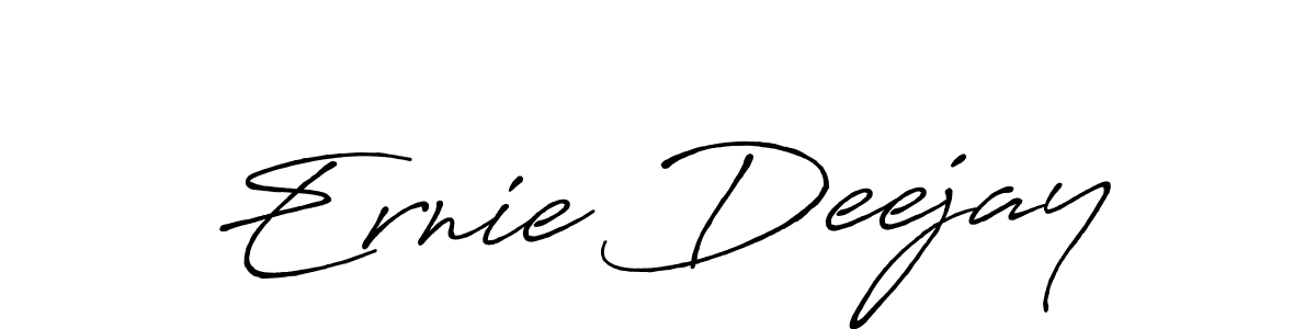 Create a beautiful signature design for name Ernie Deejay. With this signature (Antro_Vectra_Bolder) fonts, you can make a handwritten signature for free. Ernie Deejay signature style 7 images and pictures png