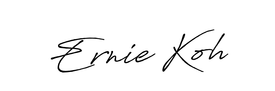 Ernie Koh stylish signature style. Best Handwritten Sign (Antro_Vectra_Bolder) for my name. Handwritten Signature Collection Ideas for my name Ernie Koh. Ernie Koh signature style 7 images and pictures png