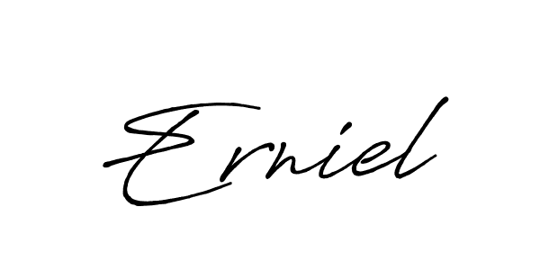 Erniel stylish signature style. Best Handwritten Sign (Antro_Vectra_Bolder) for my name. Handwritten Signature Collection Ideas for my name Erniel. Erniel signature style 7 images and pictures png