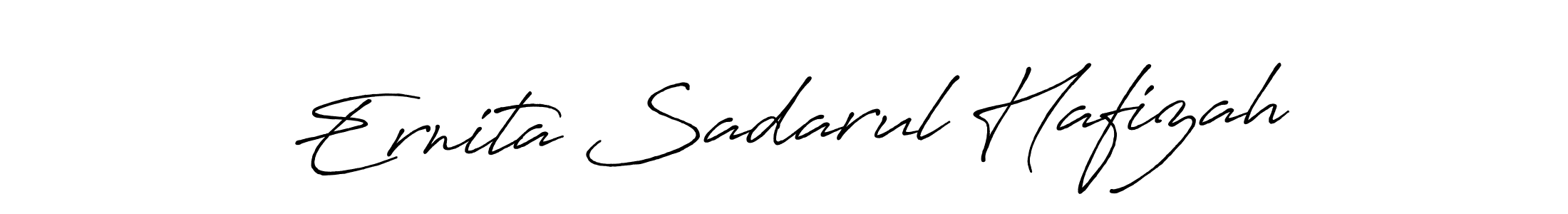 Make a beautiful signature design for name Ernita Sadarul Hafizah. With this signature (Antro_Vectra_Bolder) style, you can create a handwritten signature for free. Ernita Sadarul Hafizah signature style 7 images and pictures png