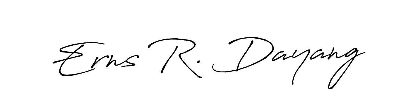 Similarly Antro_Vectra_Bolder is the best handwritten signature design. Signature creator online .You can use it as an online autograph creator for name Erns R. Dayang. Erns R. Dayang signature style 7 images and pictures png