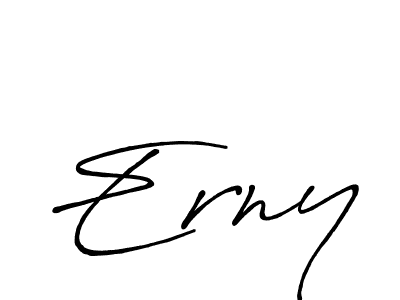 if you are searching for the best signature style for your name Erny. so please give up your signature search. here we have designed multiple signature styles  using Antro_Vectra_Bolder. Erny signature style 7 images and pictures png