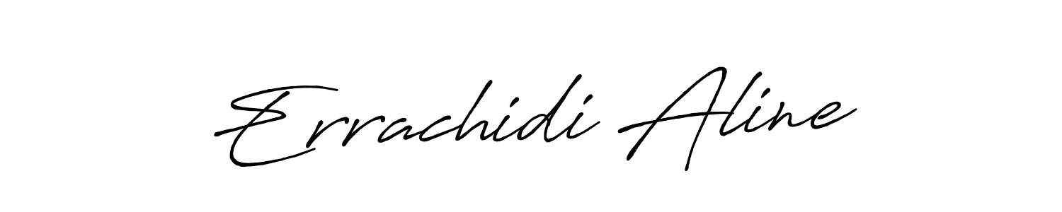 Create a beautiful signature design for name Errachidi Aline. With this signature (Antro_Vectra_Bolder) fonts, you can make a handwritten signature for free. Errachidi Aline signature style 7 images and pictures png