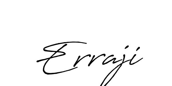 Make a beautiful signature design for name Erraji. With this signature (Antro_Vectra_Bolder) style, you can create a handwritten signature for free. Erraji signature style 7 images and pictures png