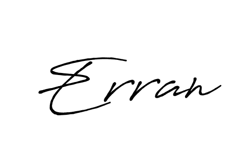 Create a beautiful signature design for name Erran. With this signature (Antro_Vectra_Bolder) fonts, you can make a handwritten signature for free. Erran signature style 7 images and pictures png