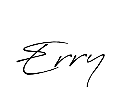 Erry stylish signature style. Best Handwritten Sign (Antro_Vectra_Bolder) for my name. Handwritten Signature Collection Ideas for my name Erry. Erry signature style 7 images and pictures png