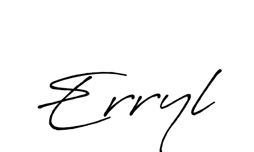 Erryl stylish signature style. Best Handwritten Sign (Antro_Vectra_Bolder) for my name. Handwritten Signature Collection Ideas for my name Erryl. Erryl signature style 7 images and pictures png