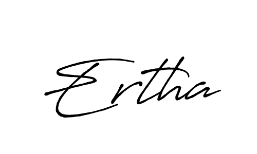 if you are searching for the best signature style for your name Ertha. so please give up your signature search. here we have designed multiple signature styles  using Antro_Vectra_Bolder. Ertha signature style 7 images and pictures png