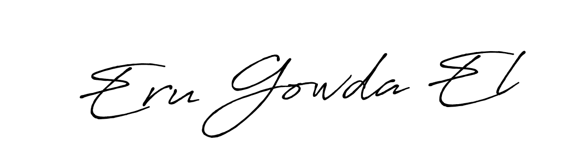 How to make Eru Gowda El signature? Antro_Vectra_Bolder is a professional autograph style. Create handwritten signature for Eru Gowda El name. Eru Gowda El signature style 7 images and pictures png