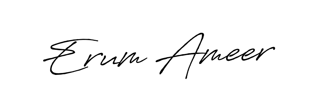 Antro_Vectra_Bolder is a professional signature style that is perfect for those who want to add a touch of class to their signature. It is also a great choice for those who want to make their signature more unique. Get Erum Ameer name to fancy signature for free. Erum Ameer signature style 7 images and pictures png