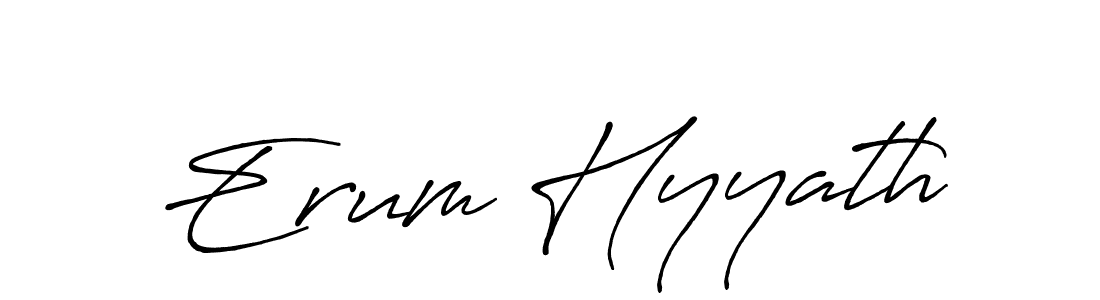 Also we have Erum Hyyath name is the best signature style. Create professional handwritten signature collection using Antro_Vectra_Bolder autograph style. Erum Hyyath signature style 7 images and pictures png