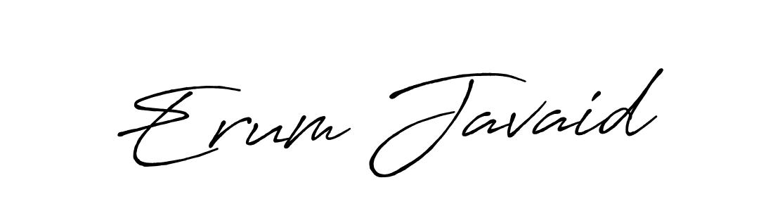 Also You can easily find your signature by using the search form. We will create Erum Javaid name handwritten signature images for you free of cost using Antro_Vectra_Bolder sign style. Erum Javaid signature style 7 images and pictures png