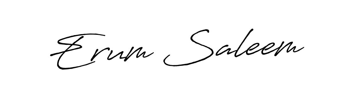 How to make Erum Saleem signature? Antro_Vectra_Bolder is a professional autograph style. Create handwritten signature for Erum Saleem name. Erum Saleem signature style 7 images and pictures png