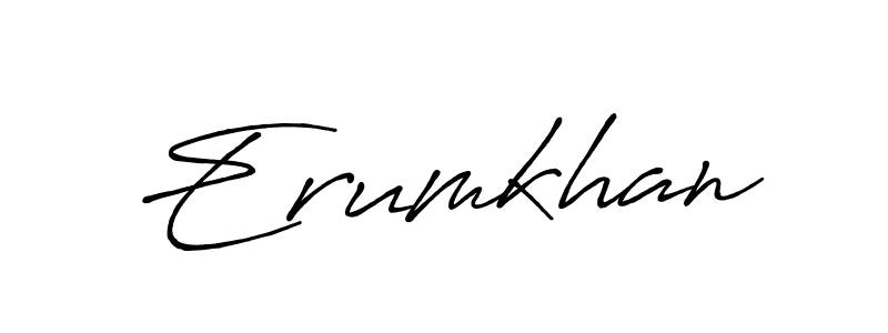 Use a signature maker to create a handwritten signature online. With this signature software, you can design (Antro_Vectra_Bolder) your own signature for name Erumkhan. Erumkhan signature style 7 images and pictures png