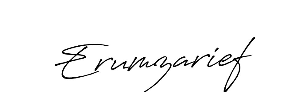 Design your own signature with our free online signature maker. With this signature software, you can create a handwritten (Antro_Vectra_Bolder) signature for name Erumzarief. Erumzarief signature style 7 images and pictures png