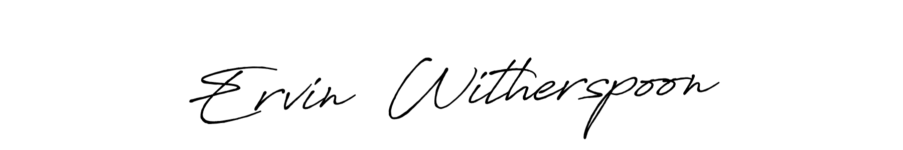 How to make Ervin  Witherspoon name signature. Use Antro_Vectra_Bolder style for creating short signs online. This is the latest handwritten sign. Ervin  Witherspoon signature style 7 images and pictures png