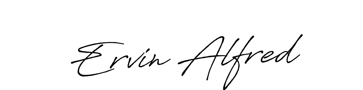 Ervin Alfred stylish signature style. Best Handwritten Sign (Antro_Vectra_Bolder) for my name. Handwritten Signature Collection Ideas for my name Ervin Alfred. Ervin Alfred signature style 7 images and pictures png