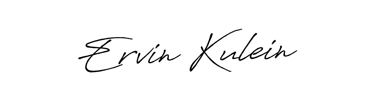 Create a beautiful signature design for name Ervin Kulein. With this signature (Antro_Vectra_Bolder) fonts, you can make a handwritten signature for free. Ervin Kulein signature style 7 images and pictures png