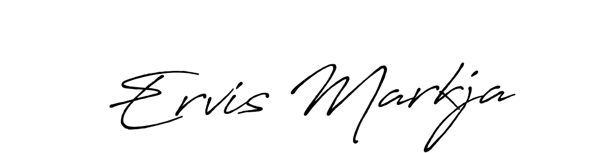 Ervis Markja stylish signature style. Best Handwritten Sign (Antro_Vectra_Bolder) for my name. Handwritten Signature Collection Ideas for my name Ervis Markja. Ervis Markja signature style 7 images and pictures png