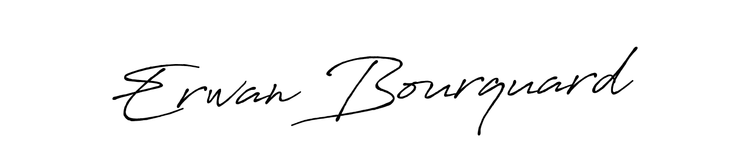 Create a beautiful signature design for name Erwan Bourquard. With this signature (Antro_Vectra_Bolder) fonts, you can make a handwritten signature for free. Erwan Bourquard signature style 7 images and pictures png