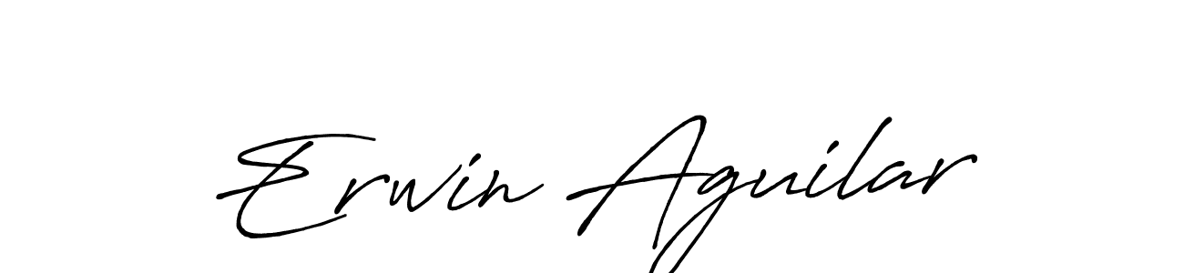 Erwin Aguilar stylish signature style. Best Handwritten Sign (Antro_Vectra_Bolder) for my name. Handwritten Signature Collection Ideas for my name Erwin Aguilar. Erwin Aguilar signature style 7 images and pictures png