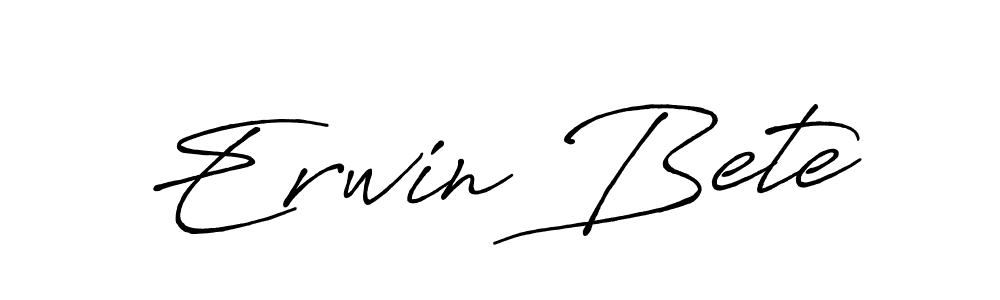 The best way (Antro_Vectra_Bolder) to make a short signature is to pick only two or three words in your name. The name Erwin Bete include a total of six letters. For converting this name. Erwin Bete signature style 7 images and pictures png