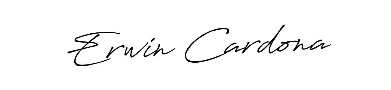 Make a beautiful signature design for name Erwin Cardona. With this signature (Antro_Vectra_Bolder) style, you can create a handwritten signature for free. Erwin Cardona signature style 7 images and pictures png