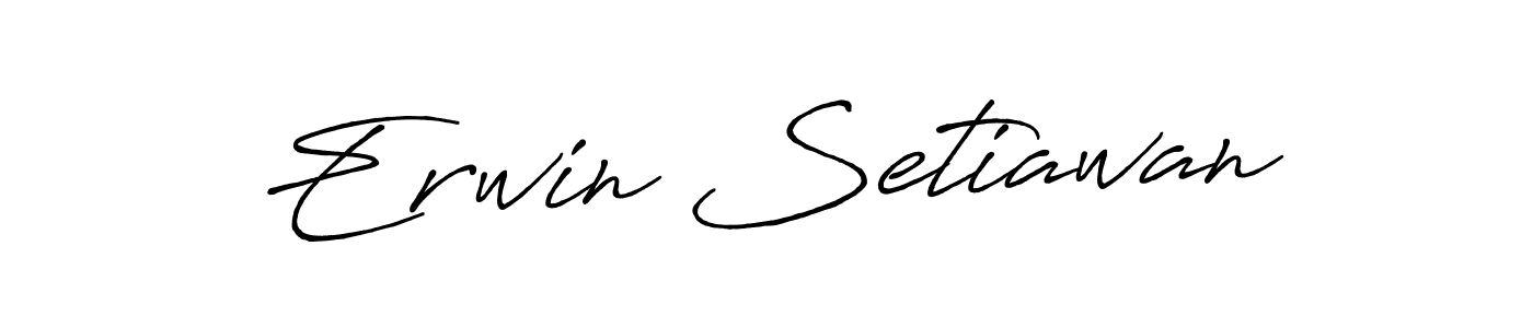 How to make Erwin Setiawan name signature. Use Antro_Vectra_Bolder style for creating short signs online. This is the latest handwritten sign. Erwin Setiawan signature style 7 images and pictures png