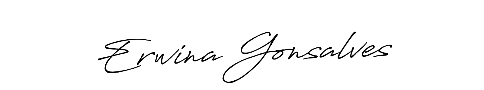 Make a short Erwina Gonsalves signature style. Manage your documents anywhere anytime using Antro_Vectra_Bolder. Create and add eSignatures, submit forms, share and send files easily. Erwina Gonsalves signature style 7 images and pictures png
