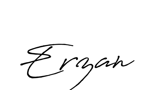 Make a beautiful signature design for name Erzan. With this signature (Antro_Vectra_Bolder) style, you can create a handwritten signature for free. Erzan signature style 7 images and pictures png