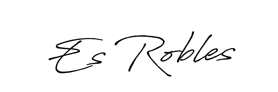 How to make Es Robles signature? Antro_Vectra_Bolder is a professional autograph style. Create handwritten signature for Es Robles name. Es Robles signature style 7 images and pictures png