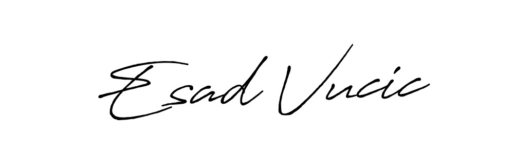 Also we have Esad Vucic name is the best signature style. Create professional handwritten signature collection using Antro_Vectra_Bolder autograph style. Esad Vucic signature style 7 images and pictures png