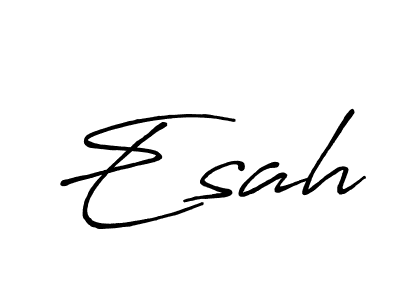 if you are searching for the best signature style for your name Esah. so please give up your signature search. here we have designed multiple signature styles  using Antro_Vectra_Bolder. Esah signature style 7 images and pictures png