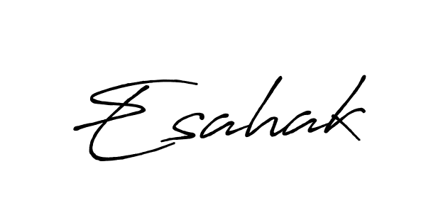 Also You can easily find your signature by using the search form. We will create Esahak name handwritten signature images for you free of cost using Antro_Vectra_Bolder sign style. Esahak signature style 7 images and pictures png