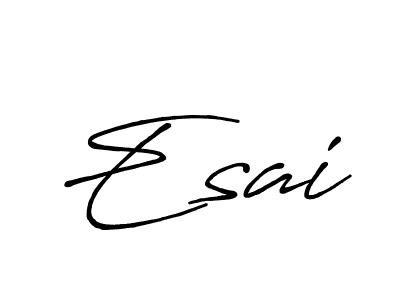 Design your own signature with our free online signature maker. With this signature software, you can create a handwritten (Antro_Vectra_Bolder) signature for name Esai. Esai signature style 7 images and pictures png
