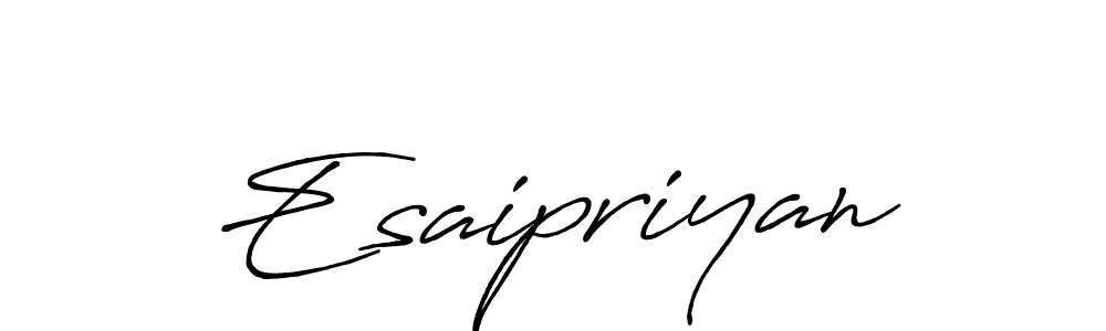 The best way (Antro_Vectra_Bolder) to make a short signature is to pick only two or three words in your name. The name Esaipriyan include a total of six letters. For converting this name. Esaipriyan signature style 7 images and pictures png