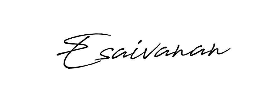 How to make Esaivanan name signature. Use Antro_Vectra_Bolder style for creating short signs online. This is the latest handwritten sign. Esaivanan signature style 7 images and pictures png