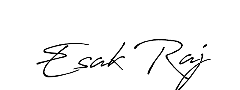 The best way (Antro_Vectra_Bolder) to make a short signature is to pick only two or three words in your name. The name Esak Raj include a total of six letters. For converting this name. Esak Raj signature style 7 images and pictures png
