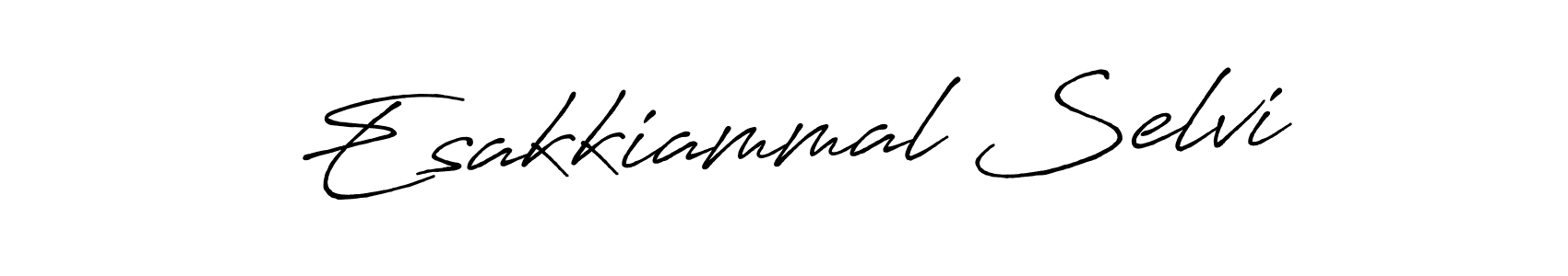 Use a signature maker to create a handwritten signature online. With this signature software, you can design (Antro_Vectra_Bolder) your own signature for name Esakkiammal Selvi. Esakkiammal Selvi signature style 7 images and pictures png